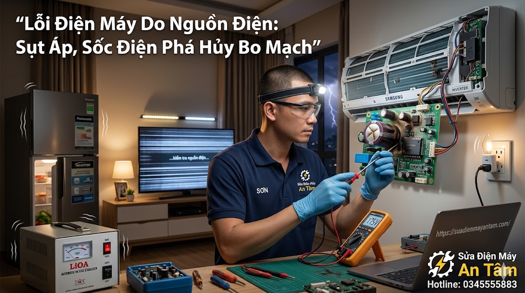 lỗi điện máy do nguồn điện
